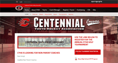 Desktop Screenshot of centennialhockey.org